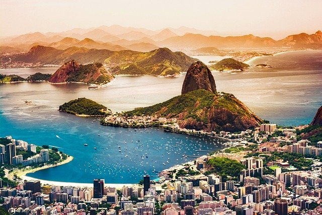 rio de janeiro, brazil, city, urban, tourism, coastline, vacation, cityscape, mountains, sunrise, buildings, bay, harbor, water, brazil, brazil, brazil, nature, brazil, brazil